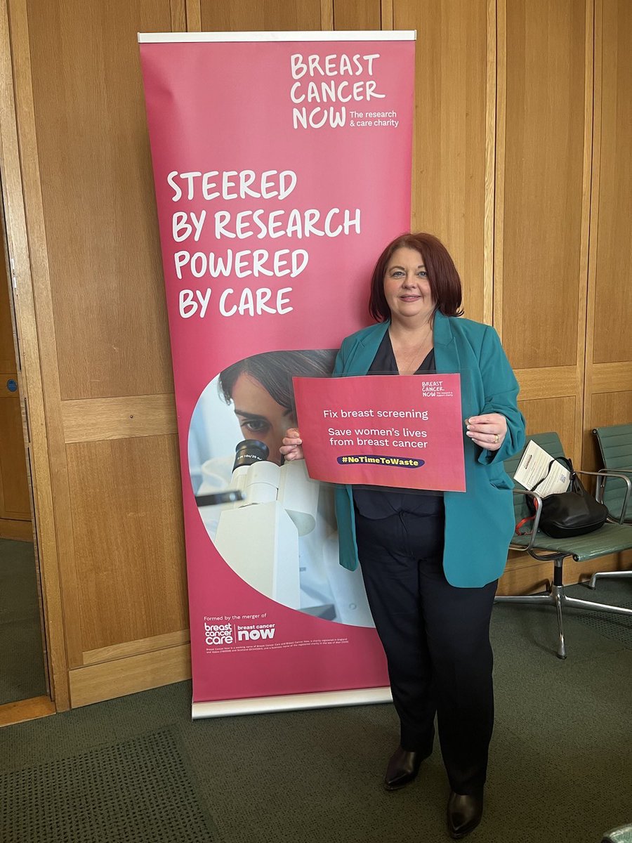I back @BreastCancerNow’s breast screening awareness campaign. An estimated 1,300 lives from breast cancer could be saved every year in the UK through screening. There is #NoTimeToWaste - we need to improve the uptake of breast screenings.