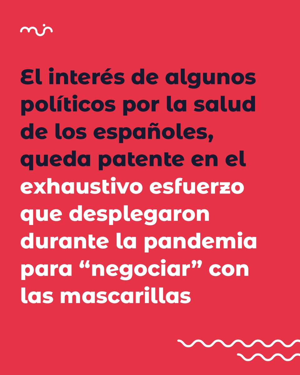 moiomk's tweet photo. "El interés de algunos políticos por la salud de los españoles, queda patente en el exhaustivo esfuerzo que desplegaron durante la pandemia para "negociar" con las mascarillas."
#PolíticaYSalud #Negocios #ClientePrimero #Moio #mascarillas https://t.co/CHcz42ir8l