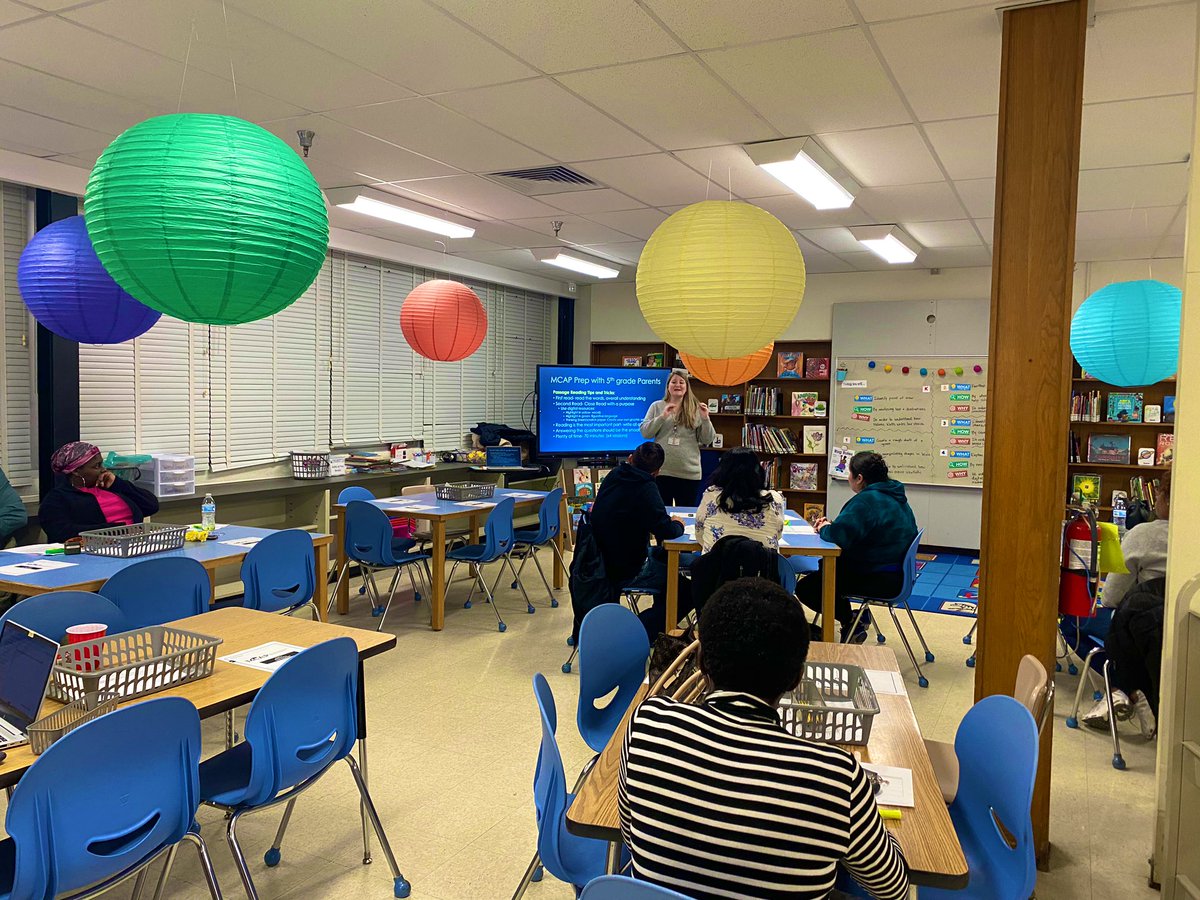 Our MCAP family workshop series started last night with our 5th grade families. Thank you 5th grade families for attending and thank you to <a href="/Time2Math_It_Up/">ShowYourWork</a> and <a href="/Kate_Lidard/">Kate Lidard</a> for our soaring presentations! 💙💛🦅 <a href="/Church_Lane_ES/">Church Lane Elementary Technology</a> #WeAreREEL