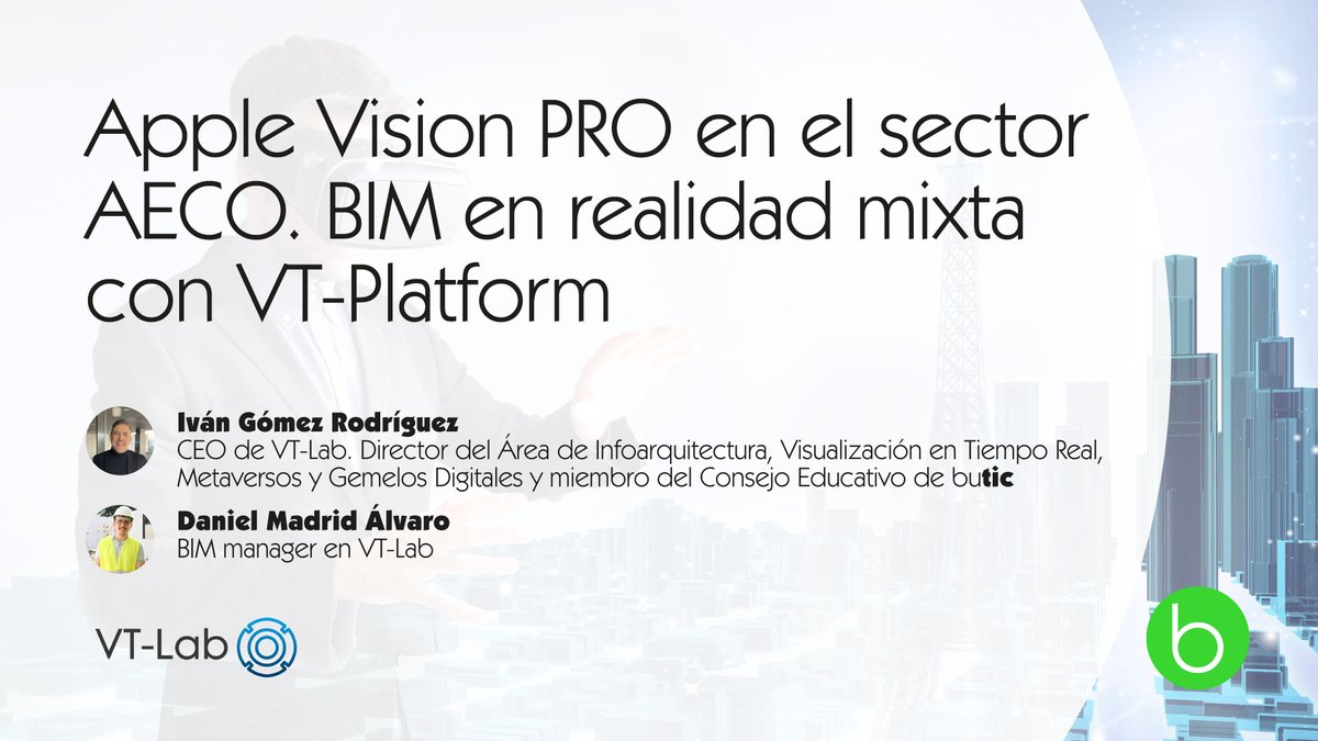 buticSchool's tweet image. Tendremos en primicia en butic (si, has leído bien 😉), las «nuevas gafas» de realidad mixta de Apple, las #AppleVisionPRO, 😎 de la mano de VT-Lab. Con la participación de Iván Gómez Rodríguez, y de Daniel Madrid Álvaro.
Regístrate GRATIS 🖱 bit.ly/49wJGyr