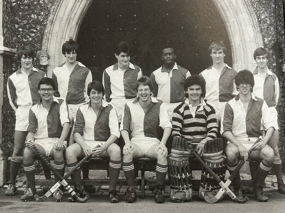 #175YearsOfHurst
That First XI hockey team of 1984 was an unbeaten side! They were captained by A.J Augé de Rancourt 📷
Photograph taken from 'Hurstpierpoint college 1949-1995. The School by the Downs' by Peter King.