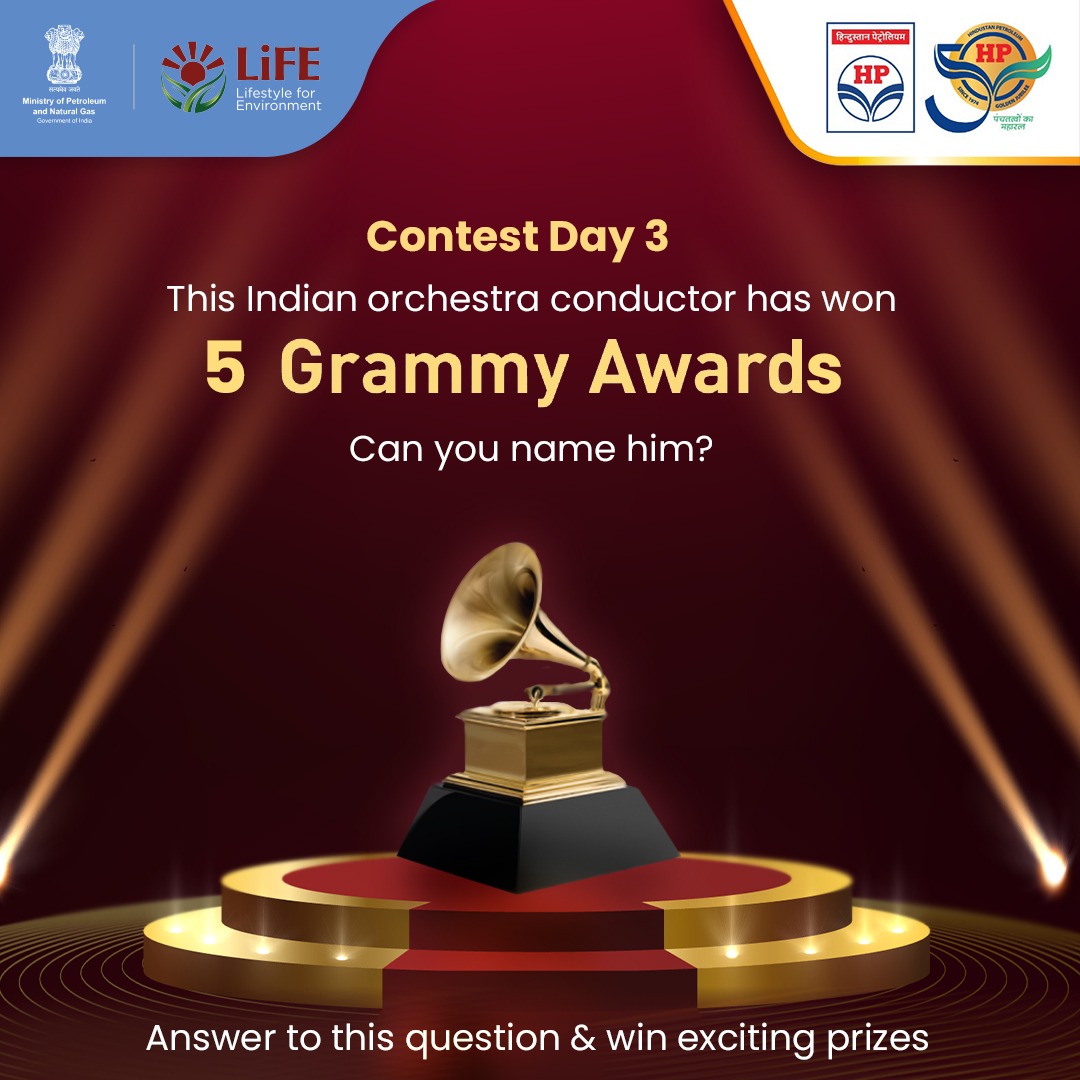 We are extremely proud of our compatriot who has won 5 Grammy Awards. Mention his name in the comment section. #TheGrammy2024 #HPTowardsGoldenHorizon #HPCL #DeliveringHappiness #ContestAlert #contests