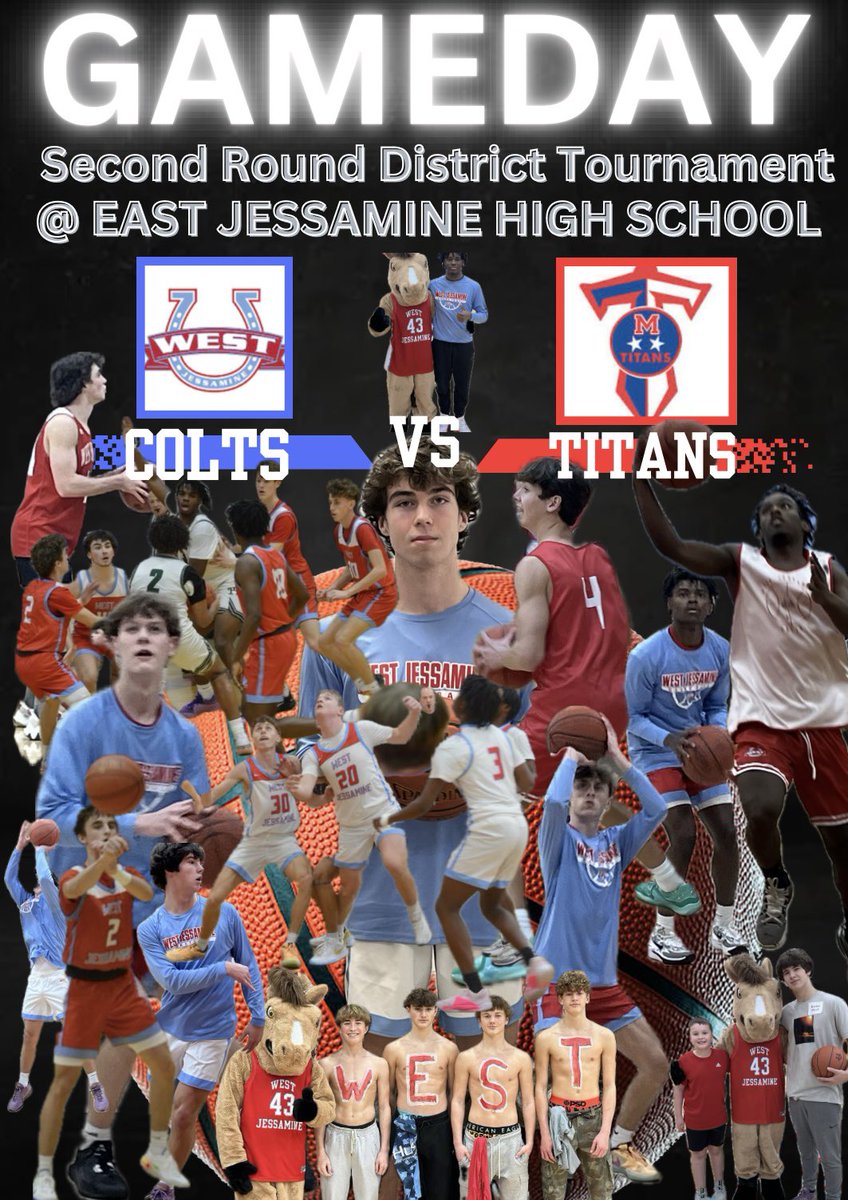 🏀 GAMEDAY
⚠️ 46th District Tournament
🗓️ Wednesday Feb 28th
🆚 Mercer Co 
📍 East Jessamine High School  
🕰️ 7:30 PM

#GOCOLTS