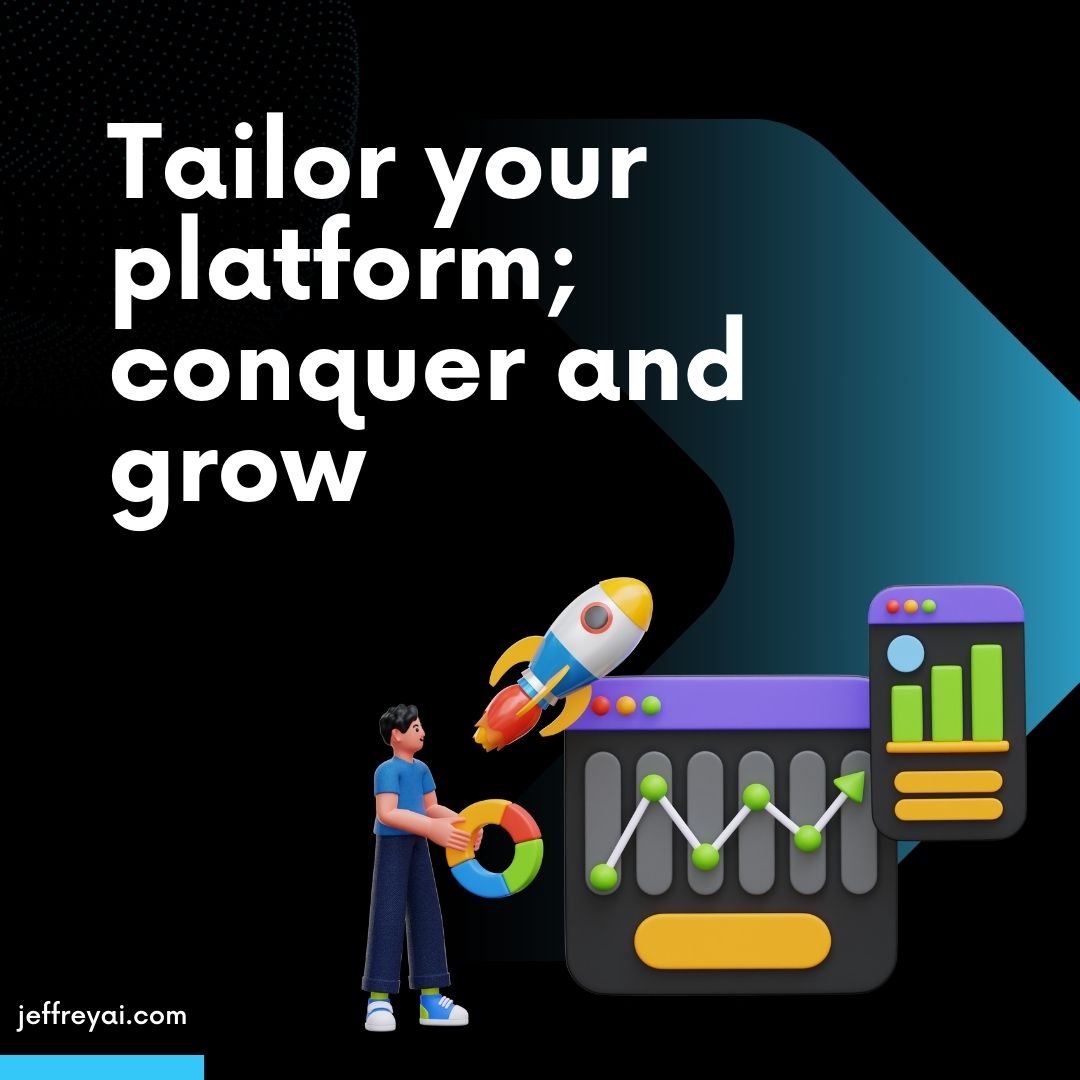 RealJeffreyAI's tweet image. Tailor JeffreyAI platform to your business! ⚙️ Fully customise features, language + more to fit needs and fuel growth. 🚀

Learn more at jeffreyai.com or message us for details. 

#customisability #BusinessGrowth