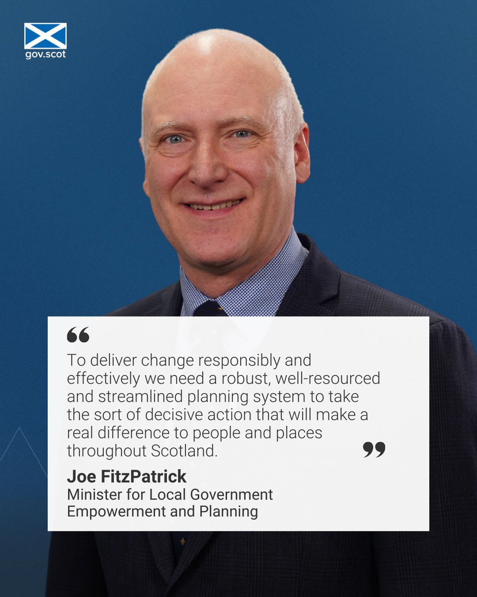 Proposals to further support Scotland’s planning system have been set out in three <a href="/scotgov/">Scottish Government</a> consultations on:

🔵Resourcing the planning system
🔵Amending National Planning Frameworks and Local Development Plans
🔵Creating Masterplan Consent Areas

➡️ bit.ly/3UXxG4u