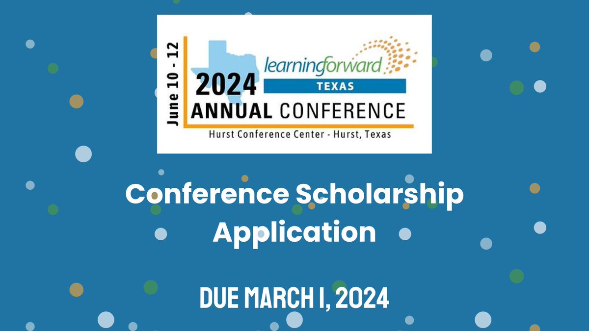 🚨 Deadline approaching! Want to join us at this summer’s Learning Forward Texas Conference? Submit your scholarship application by March 1 for conference registration plus some travel! 

✅ Apply now at bit.ly/LFTX24Scholars… #LFTX24