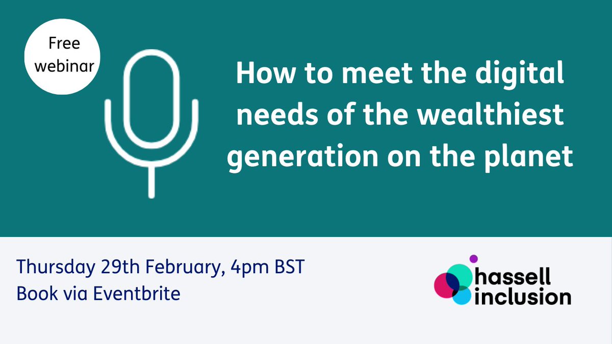HassellInc: Do you consider the needs of older users when planning and building your digital products and services? In our Feb webinar, we’ll be sharing our new research, come and find out how it impacts you.
Book here 👉 ow.ly/uw1m50QvtEV  

#Agei…