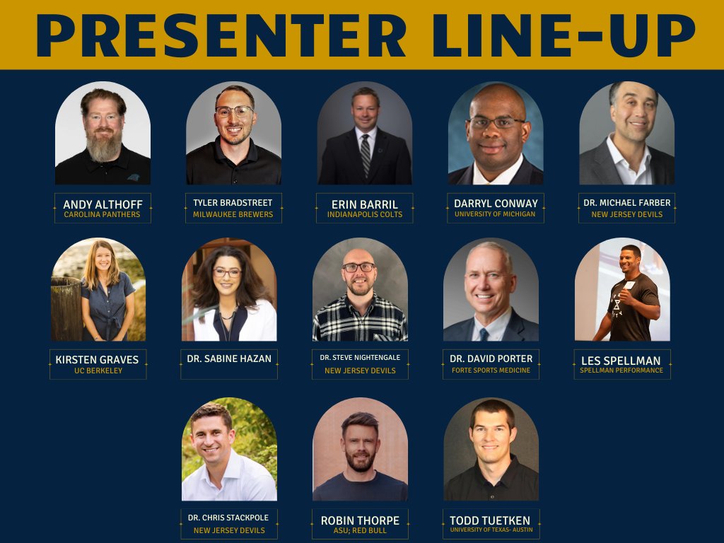 ND_Performance's tweet photo. Check out our 🔥 presenter line-up for the 2024 Sports Performance Summit: The Team Behind the Team on June 21-22! Registration is opening on FRIDAY - sign up quick to take advantage of the Early Bird benefits. More Information at:  https://t.co/uGeVgeHybu

#GoIrish https://t.co/z9zXcxTCYr
