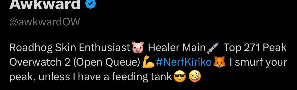 CaptainMiou's tweet photo. @awkwardOW @Questr0n When your "peak" is in open queue 🤡 such a joke. Get into T500 role queue. Peaked 116 here.

Quit making fun of others. He may be "out of shape", but you're out of personality and that cannot be fixed.

What a joke you are. https://t.co/6eBFPW8btU