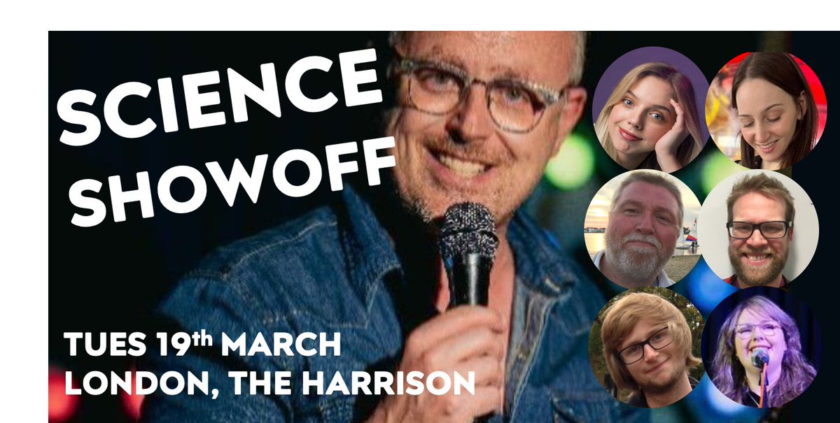I'm so pleased to be performing science standup with @steve_x and these lovely people on 19th March near Kings Cross. If you like your comedy nerdy, or your scientists funny, then get yourself a ticket! wegottickets.com/event/605534/