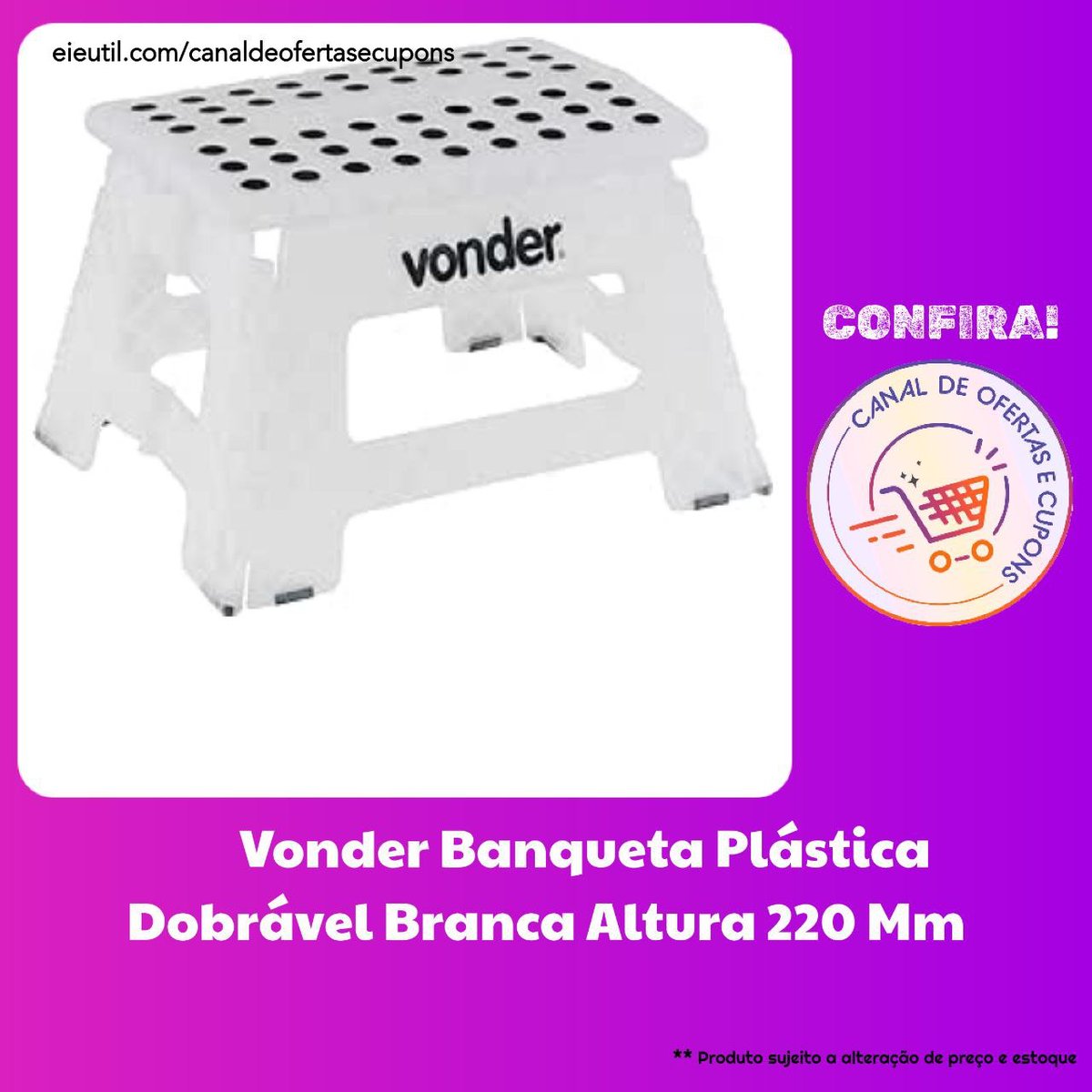 🟡 BANQUETA VONDER |#Amazon: ✅ R$ 59,33 🔗 COMPRE AQUI: amzn.to/3s1YZ15