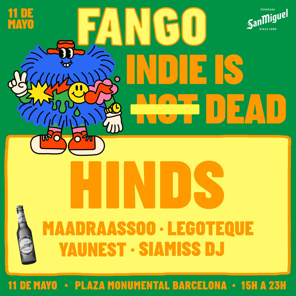Muy felí! Bailaremos NON STOP en  la Monumental para @fango.club @sanmiguel_es el 11/5! Cartel con @hindsband @yaunest @maadraassoo @legoteque @siamissdjs ! #FangoClub #DeesmaadraassooFangoClub #Faangaassoo #ILoveBcn maadraassoo.com/news.html?id=1… fangoclub.com