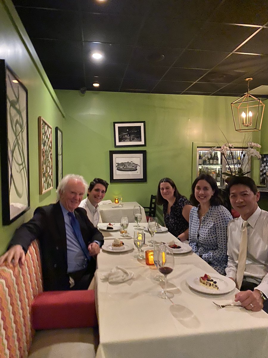 Dinner with Dr. Declan Walsh, head of Supportive Oncology at LCI, and colleagues. Great partners for Atrium Health Levine Cancer. @WakeSurgonc @WakeCancer @AtriumHealthWFB @AtriumHealth @LevineCancer