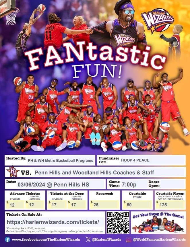 ONE WEEK AWAY!! 

The Harlem Wizards are coming to Penn Hills High School on Wed, March 6 at 7pm! Buy your tickets online for $12+: harlemwizards.com/schedule-ticke…

VIDEO: vimeo.com/904148417