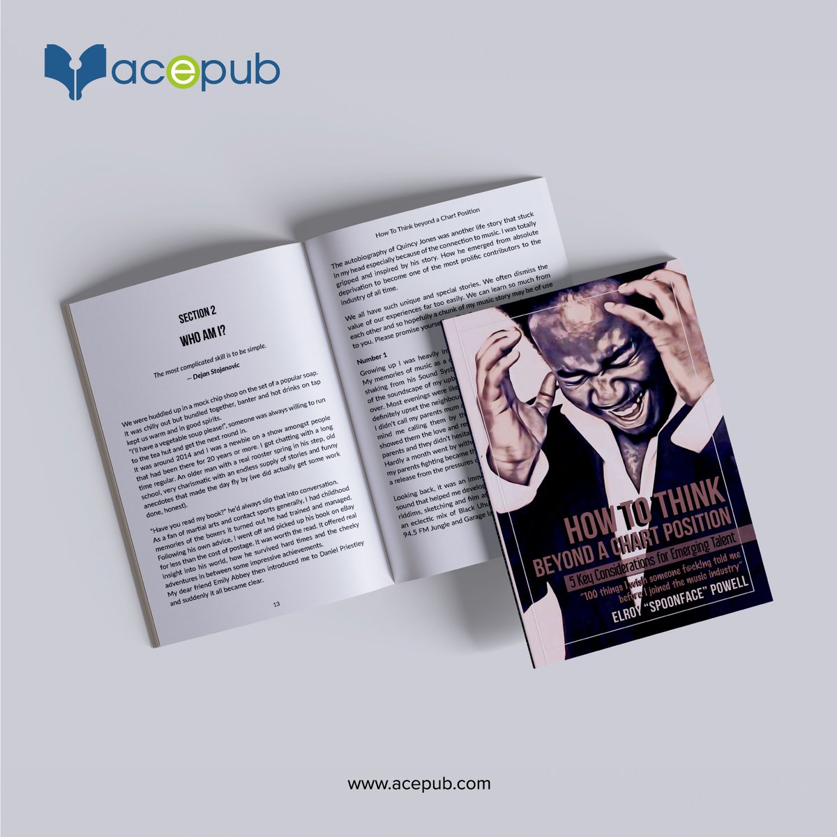 acepub's tweet photo. DM for a free consultation on eBook Conversion, Prepress, or Cover Design.

Title - How to Think Beyond a Chart Position
Author - Elroy "Spoonface" Powell

Cover Design, Prepress, and eBook Conversion by Acepub
#bookcoverdesign #ebookconversion #epublishing #prepress #paperback https://t.co/1l9CdYUKTH