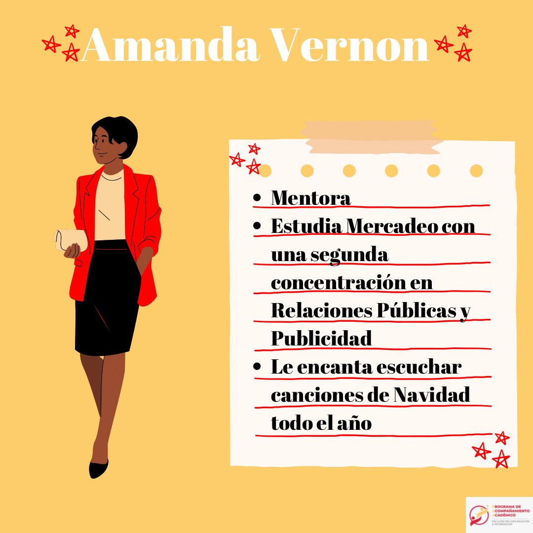 🔴Programa Acompanamiento Académico🟡 (@paafaci) on Twitter photo ¡Conoce a tus mentoras del Programa de Acompañamiento Académico!
#PAA #FACI #UPRRP #IUPI <a href="/faciuprrp/">Facultad de Comunicación e Información</a> ¡Conoce a tus mentoras del Programa de Acompañamiento Académico!
#PAA #FACI #UPRRP #IUPI <a href="/faciuprrp/">Facultad de Comunicación e Información</a>