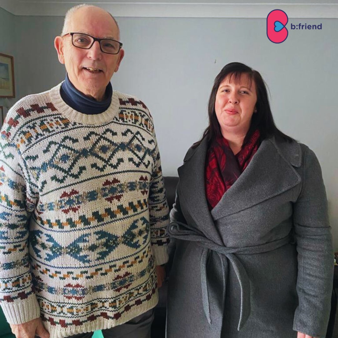 Older neighbour Gordon and befriender Melissa were recently paired in #Barnsley. They've already been out for cuppa and cake and have another outing planned too! A lovely connection made in Barnsley💜. w/@DearneAreaTeam #befriending #charity #volunteering #letsbfriend
