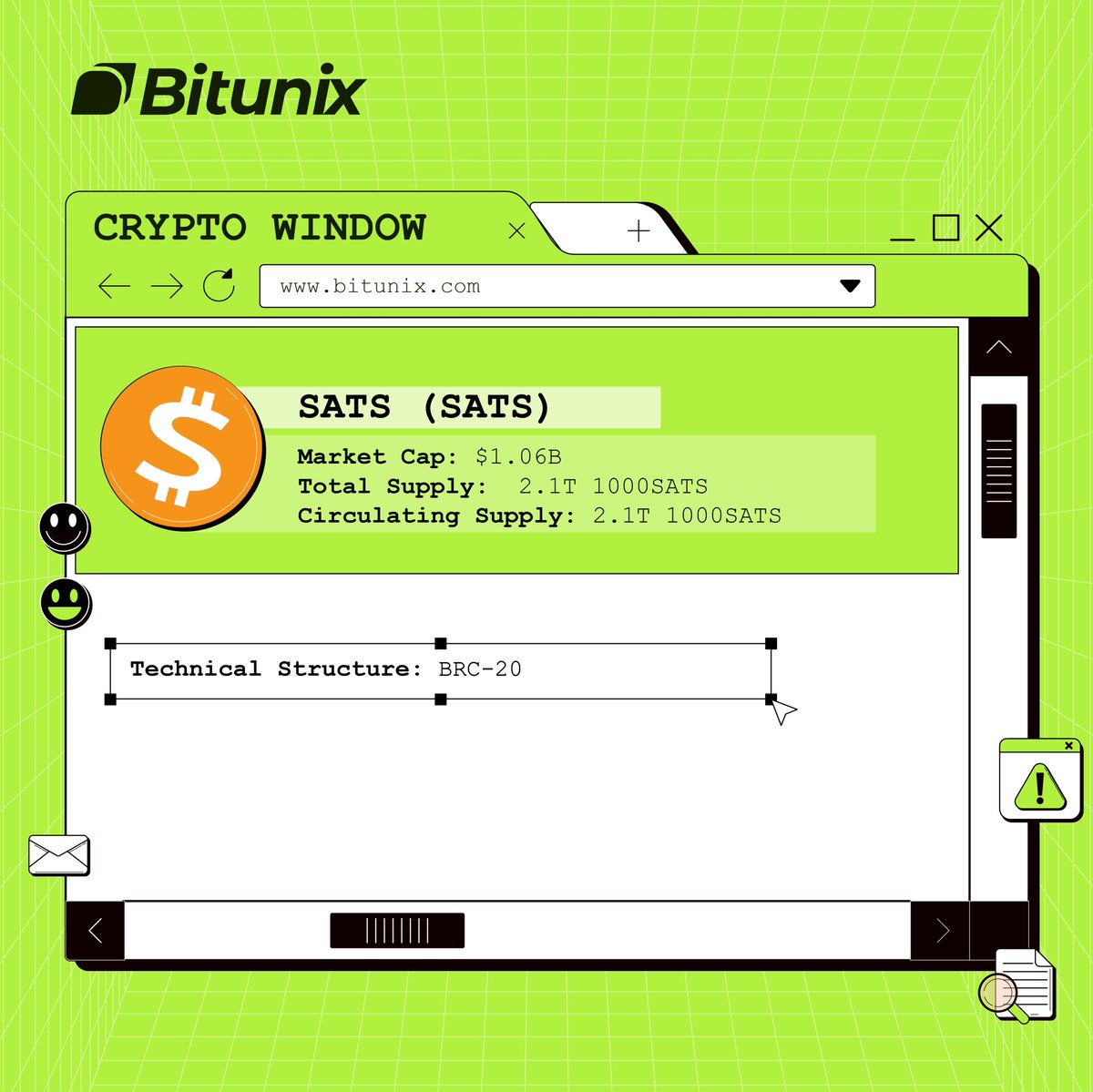 BitunixOfficial's tweet photo. $SATS trading is now live on Bitunix!
✔️ Learn more about SATS ( $SATS) through our #BitunixCryptoWindow!
🔹Deposits: Now Open
🔹Trading & Withdrawal: 08:00 on February 23, 2024 (UTC)
✔️ Check out SATS/USDT pair here:
https://t.co/uCo3dokC4V
#BitunixNewListings #SATS #Bitcoin #CryptoWindow