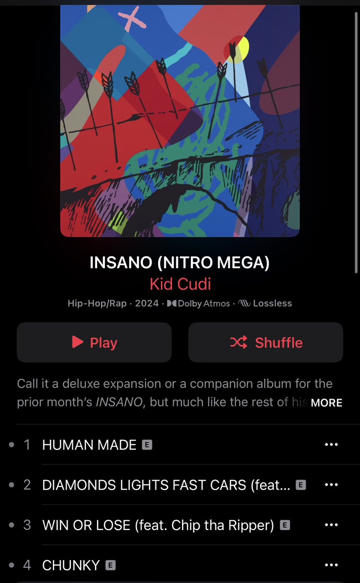 On REPEAT today @KiDCuDi #INSANO #NitroMega 🔥🎶