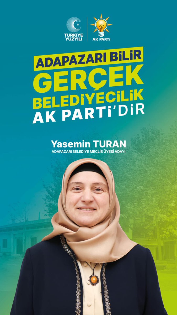 Çok kıymetli Kadın Kolları İl başkanım sn Yasemin Turan Adapazarı belediye meclis üyesi adaylığı yolunda muvaffakiyetler diliyorum… Rabbim yolunuzu her daim açık etsin başkanım 💐🤲🏻✨ <a href="/yaseminturan54/">Yasemin TURAN🇹🇷</a>