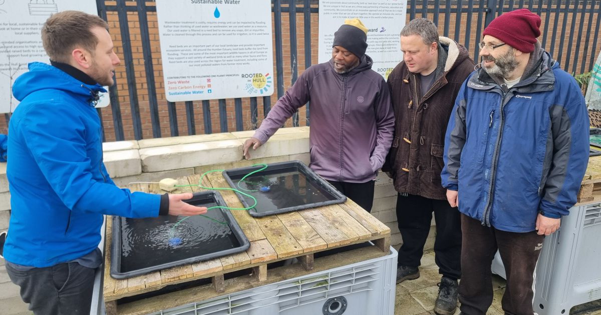 Hydroponics! This week’s Wednesday Gather and Grow session saw one of our regulars, Stu, explaining how to grow without soil, and actually several ways to do it with hydroponics. Looking forward to seeing something grow with this little solar powered project.