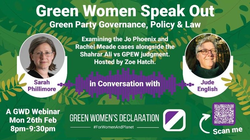 Thank you to @SVPhillimore and @judebrew for such an illuminating & thought provoking conversation. 

Missed the live event?

Don't panic!
Our recording will be on YouTube shortly.

Find out more about us & sign the petition linktr.ee/greenwomensdec…
#ForWomenAndPlanet 💚🤍💜🌍
