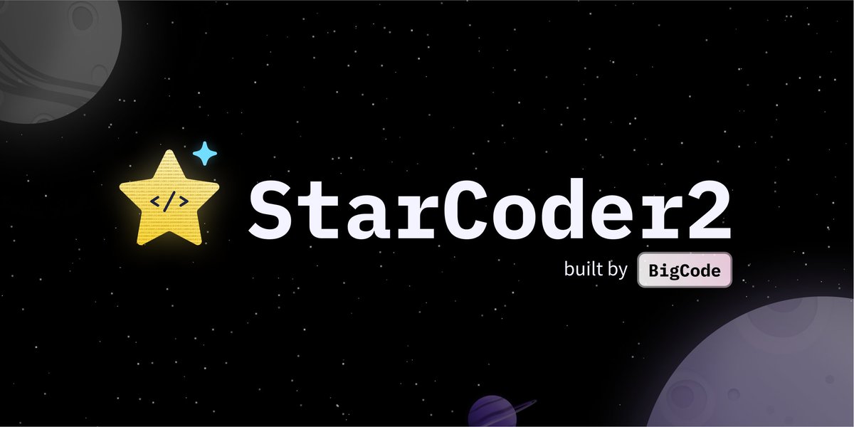 Introducing: StarCoder2 and The Stack v2 ⭐️ StarCoder2 is trained with a 16k token context and repo-level information for 4T+ tokens. All built on The Stack v2 - the largest code dataset with 900B+ tokens. All code, data and models are fully open! hf.co/bigcode/starco…