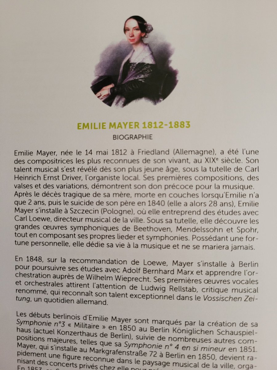 Belle découverte mardi soir à @LaSeineMusicale : la 1ère symphonie d'#EmilieMayer (1812-1883), très bien jouée et judicieusement associée à la 4e de #Schubert par @InsulaOrchestra et @Equilbey. Rattrapable ce mercredi à 19h30, et un disque est annoncé !