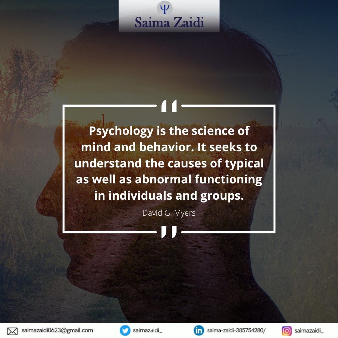 saimazaidi_'s tweet image. Psychology explores how the mind works and why people behave the way they do, both in everyday life and in exceptional circumstances.

#QuoteForTheDay #UnderstandingBehavior #PsychologicalInsights #MindScience #HumanBehavior #PositivePsychology  #MindAndBehavior