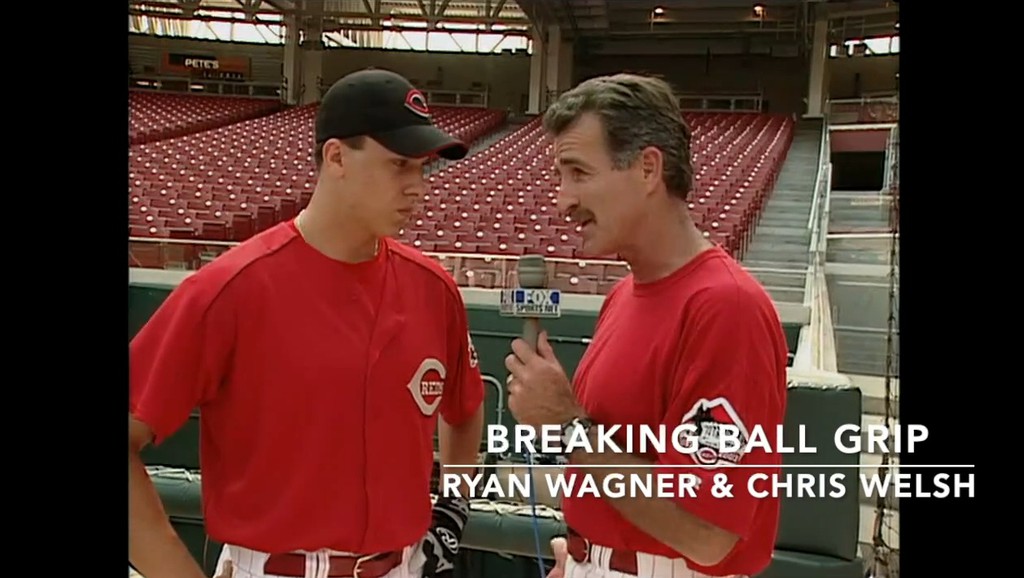 thinkpitch's tweet image. Reds broadcaster Chris Welsh asks Ryan Wagner how he throws and grips his breaking ball.

Read more 👉 lttr.ai/APSOy

#Reds #Pitching #baseballinstruction