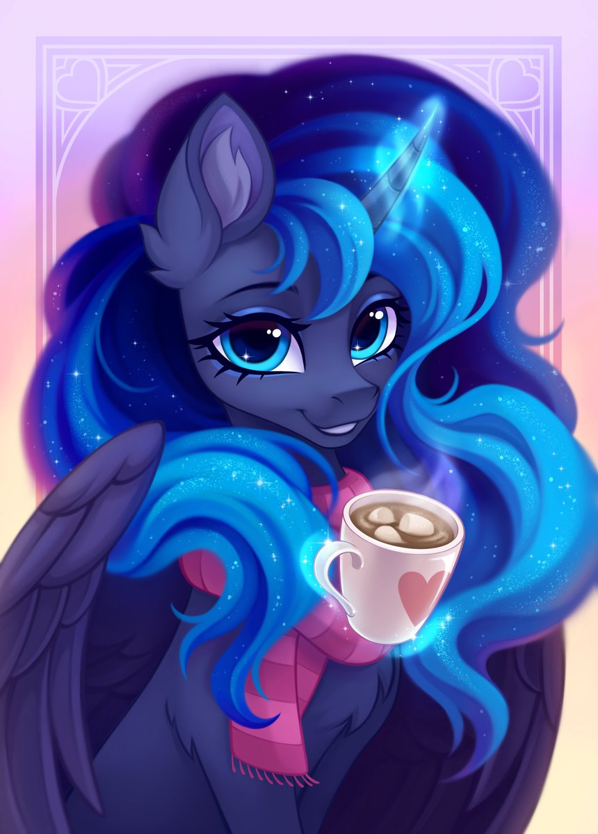 Warm up with hot cocoa in anticipation of spring~💗
#mlp #mylittlepony #PrincessLuna