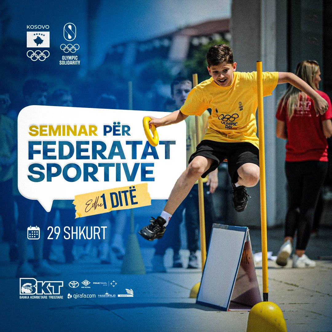 ✅Ftohen përfaqësuesit e federatave sportive dhe klubeve të marrin pjesë në seminarin për 𝐫𝐨𝐥𝐢𝐧 𝐞 𝐳𝐲𝐫𝐭𝐚𝐫𝐢𝐭 𝐩ë𝐫 𝐢𝐧𝐭𝐞𝐠𝐫𝐢𝐭𝐞𝐭 𝐧ë 𝐬𝐩𝐨𝐫𝐭.

🎙Ligjëruese janë: Anastasiya Khomutova🇬🇧 & Lucy Trochet🇨🇭

🏨 Swiss Diamond
⏰13:00

#SafeguardingInSport