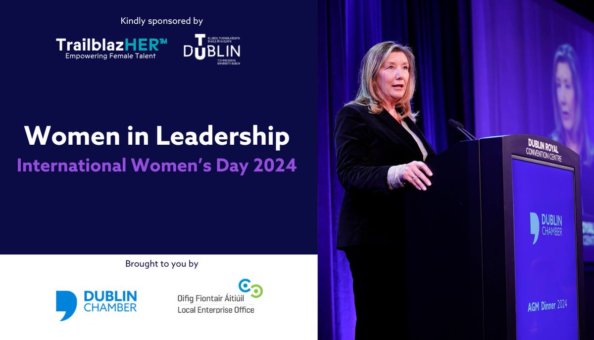 To celebrate International Women’s Day, we had a conversation with our CEO Mary Rose Burke about her leadership of Dublin Chamber.

Read here - bit.ly/3IlzCMs

#IWD2024 #InspireInclusion #TrailblazHER