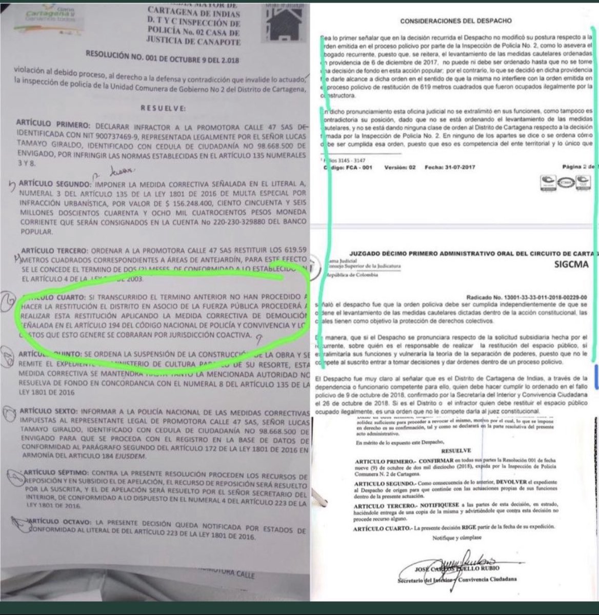 pedritopereirac's tweet photo. 17 dic/19 quedaron en firme las decisiones policivas Adtivas que tomamos y que ordenaron la restitución del espacio público del edificio Acuarela . 2020-2023 no se cumplieron. Hoy por fin se inicia la ejecución. El esfuerzo por defender el patrimonio valió la pena👏👏 https://t.co/ehv3ykjTro