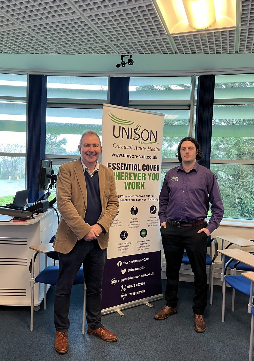 Great to meet with everyone from @UNISONCAH in Truro today and talk about their work and the legal services available through @ThompsonsLaw and @UNISON_Legal