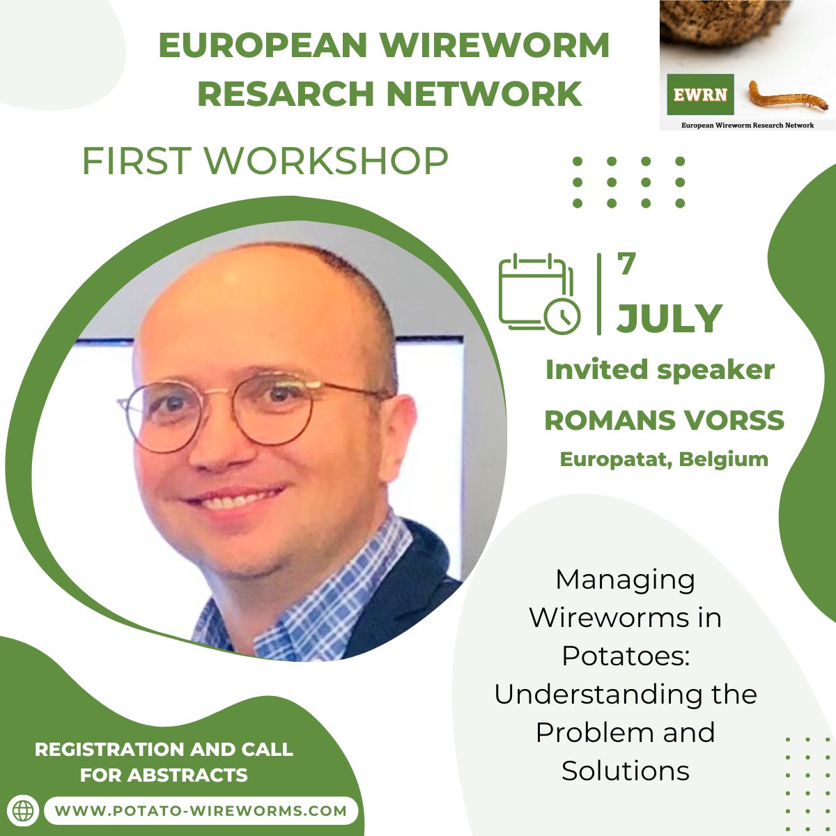 📢The first invited keynote speaker at the first workshop organised by the European Wireworm Research Network (7 July 2024 in Oslo) ▶ All the information is on the website : potato-wireworms.com #seedpotatoes #wireworms @fnpppt @BrunoNgala @Blackthorncox