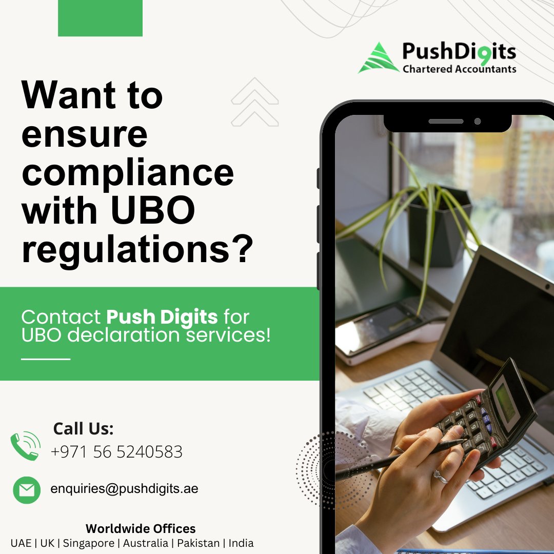 Stay compliant with UBO regulations effortlessly. Trust Push Digits for expert UBO declaration services. Let us handle the complexities while you focus on your business growth. Reach out today!

pushdigits.ae

#uboregulations #ubodeclaration #compliance