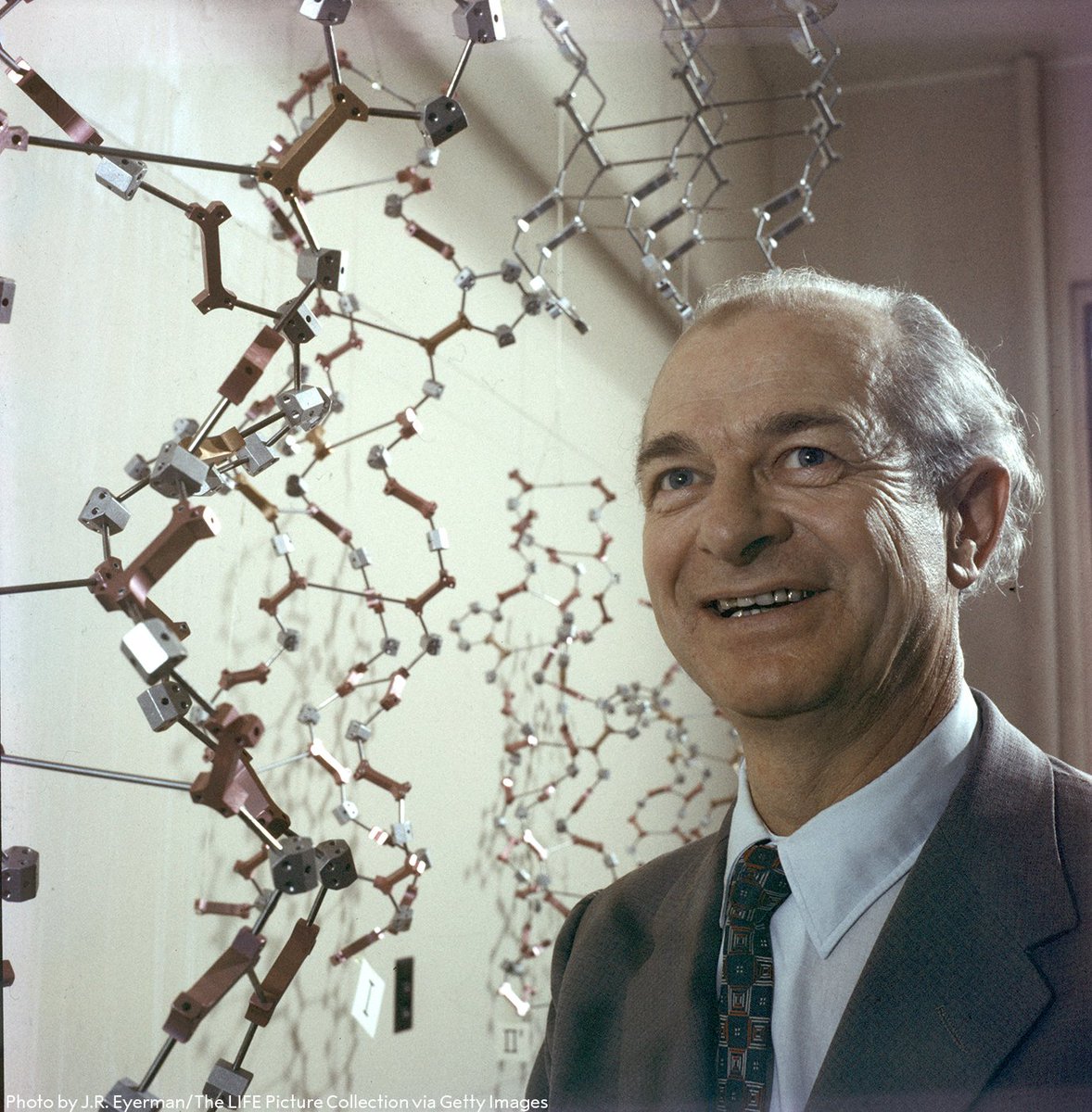 Linus Pauling is the only person to have received two unshared Nobel Prizes - in chemistry and peace.

He used quantum mechanics to understand and describe chemical bonding. Later he campaigned vehemently against nuclear weapons and spearheaded a petition to ban nuclear testing.