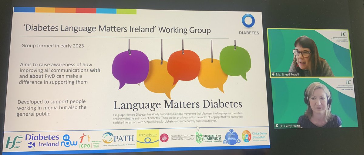 @BSugrTrampoline Grainne your role as catalyst in this working group and document development being acknowledged today @BSugrTrampoline @cathybreen24 @Diabetes_ie #ncpdiabetes