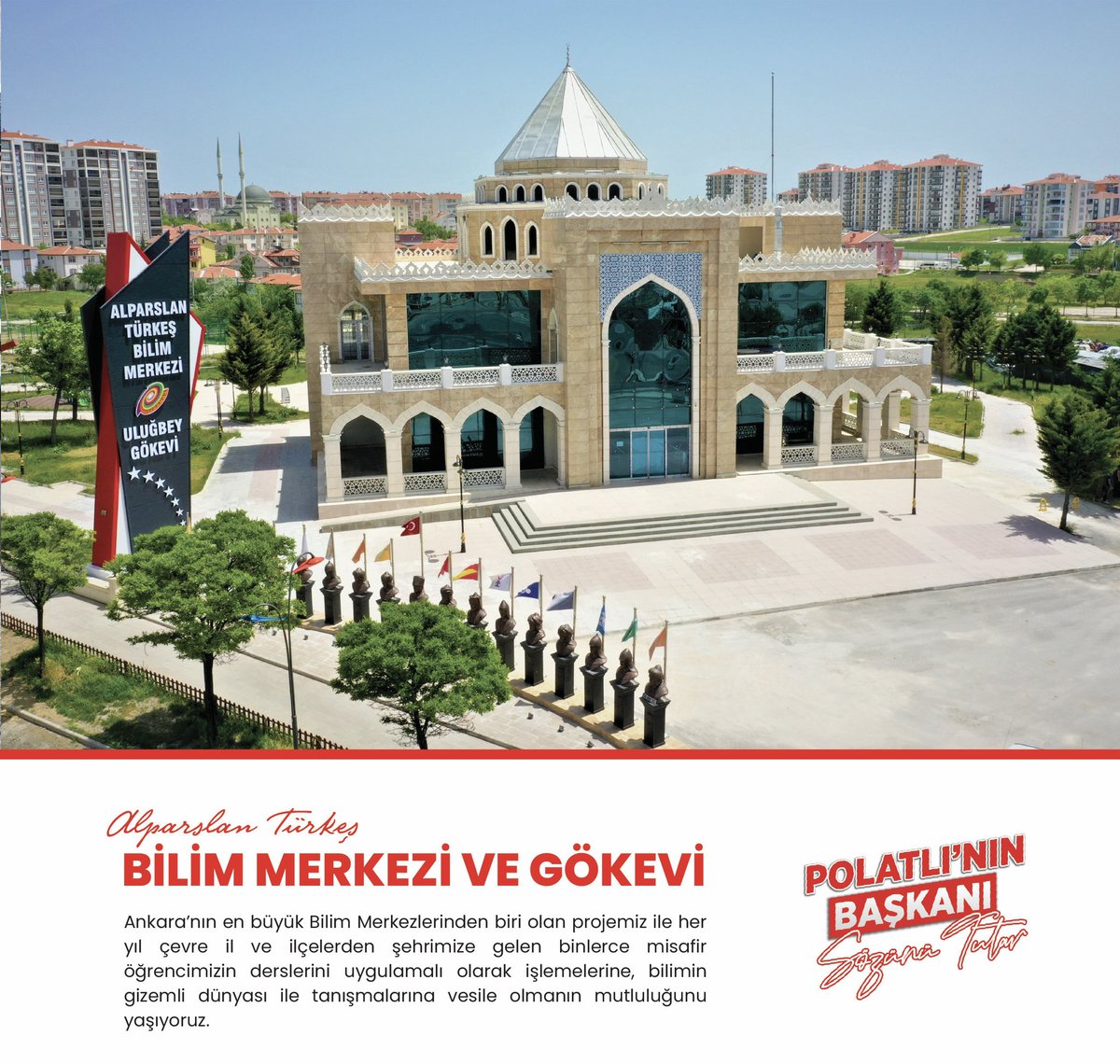 m_yildizkaya's tweet photo. #azlaf #çokiş ✅
Ankara’nın en büyük Bilim Merkezlerinden biri olan projemiz ile her yıl çevre il ve ilçelerden şehrimize gelen binlerce misafir öğrencimizin derslerini uygulamalı olarak işlemelerine, bilimin gizemli dünyası ile tanışmalarına vesile olduk.
#polatlınınbaşkanı
#sözünütutar 🇹🇷