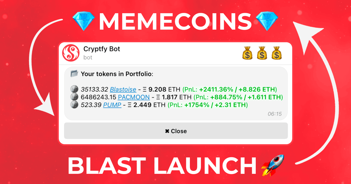 Cryptfy - Blast Trading Bot tweet media
