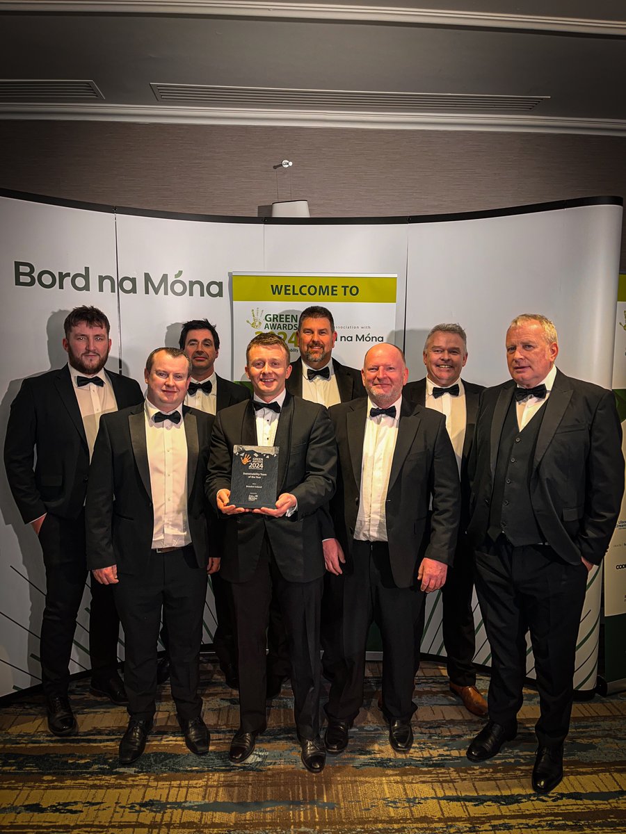 breedongroup's tweet photo. We're thrilled to have picked up the Sustainability Team of the Year award at last night's @green_awards 2024! 🏆

Huge congratulations to our winning team!

#GreenAwards #GreenAwardsIRL #AwardsNight #Sustainability https://t.co/xZPzKwXi1R