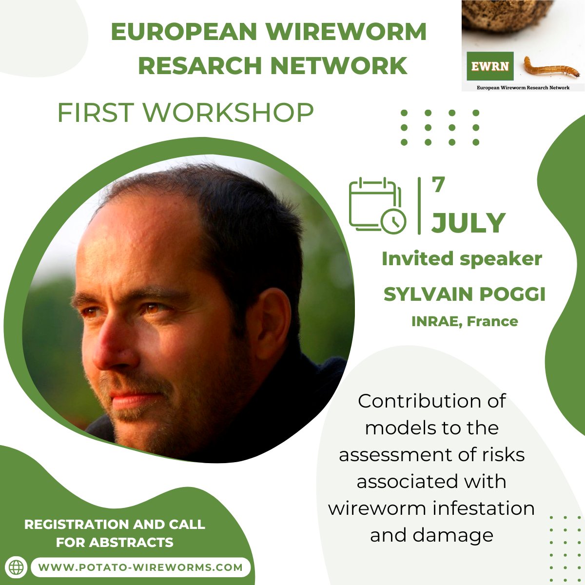 📢The third invited keynote speaker at the first workshop organised by the European Wireworm Research Network (7 July 2024 in Oslo) ▶All the information is on the website : potato-wireworms.com #seedpotatoes #wireworms @fnpppt @BrunoNgala @Blackthorncox @poggi_sylvain