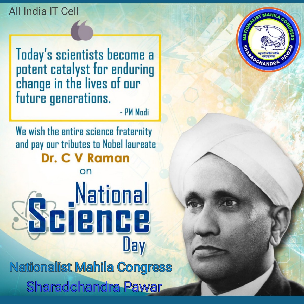 #NationalScienceDay is celebrated in India on February 28 every year in honour of the Nobel Prize-winning Physicist Sir #CVRaman. February 28 marks the day on which his discovery of the #RamanEffect came to light in 1928. For this discovery, Sir CV Raman was awarded the Nobel…