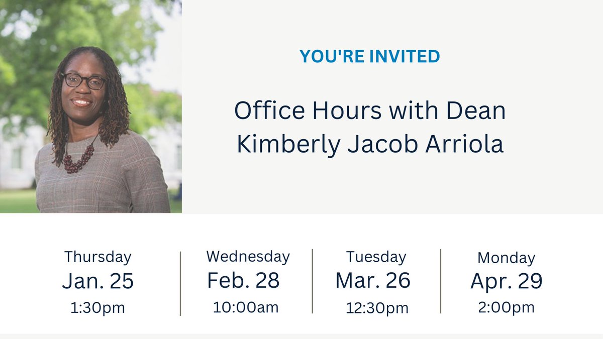 Happening Now! LGS Dean Kimberly Jacob Arriola is offering an opportunity for all LGS students to connect directly one-on-one during her office hours. First come, first serve with sign-in upon arrival. Where: Administration Building, Suite 202 #laneygraduateschool #emory #lgs