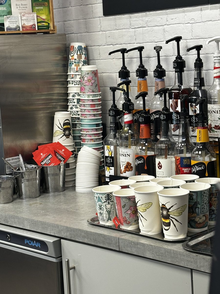 HollieB_FE's tweet photo. #microjoy - Spring coffee cups in the canteen 🤩 https://t.co/t4iue5IjzO