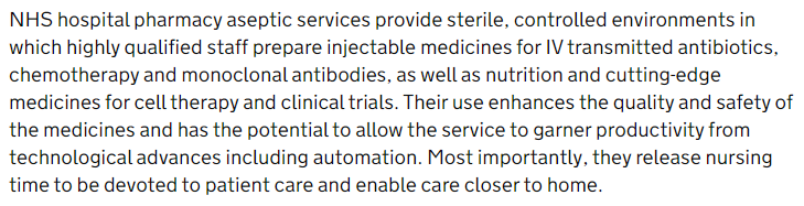 Come help us #transform NHS pharmacy #aseptic services in London. By transforming these services, we can deliver better clinical outcomes, an improved patient experience and deliver productivity gains in product costs, staff time and in-patient bed days
jobs.nhs.uk/candidate/joba…