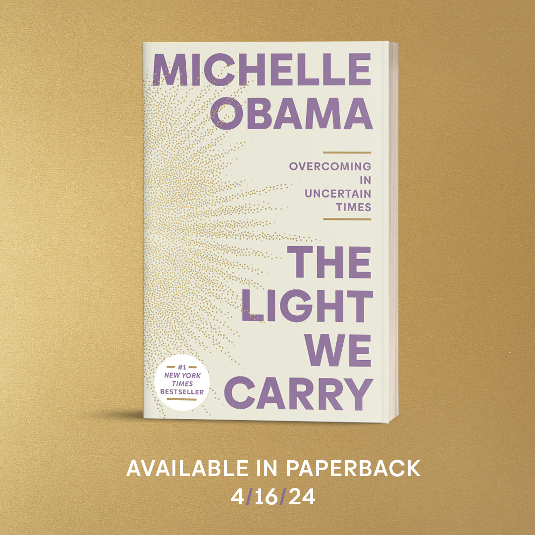 I'm thrilled to share that #TheLightWeCarry will come out in paperback on April 16! You can pre-order a copy (or two!) for yourself, a friend, or loved one in your life at MichelleObamaBooks.com or at your local bookstore. ✨