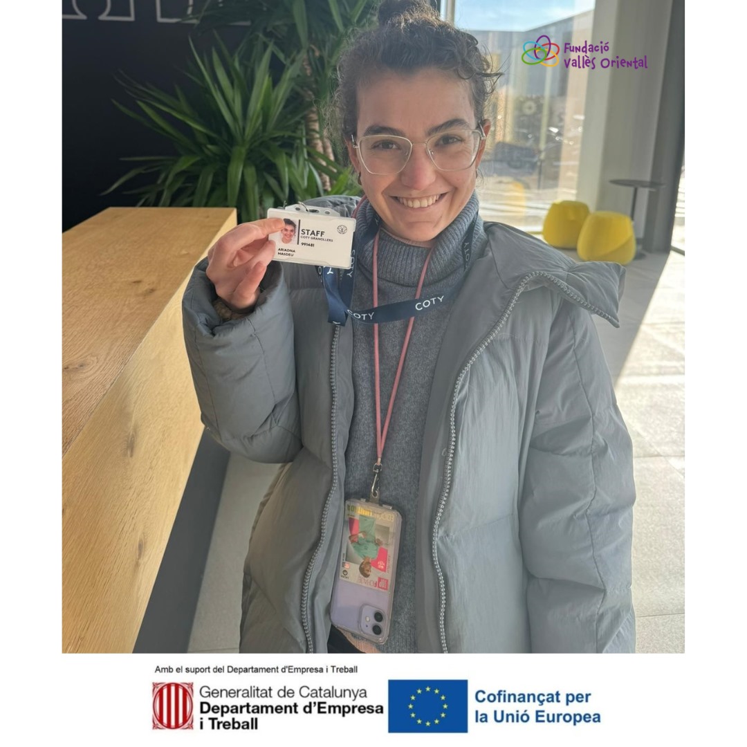 Amb la formació centrada a la persona del SIOAS oferim gràcies a empreses com CotyGranollers pràctiques laborals x donar a conèixer a l'Ariadna nous sectors
Actuació impulsada i subvencionada pel Dept. d'Empresa i Treball i finançada pel Fons Social Europeu
#FinancatUE #FonsUECat