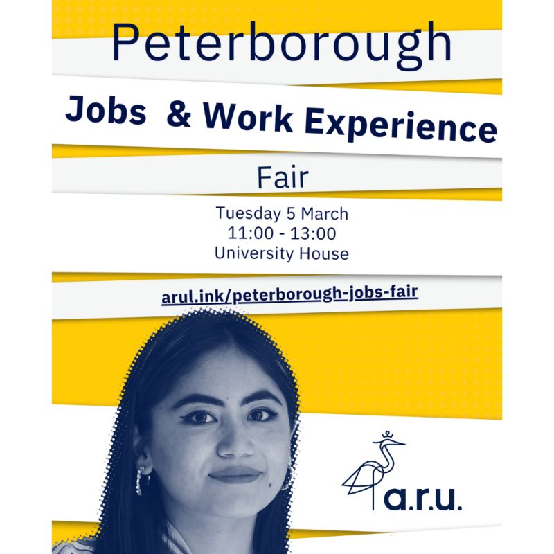 Get ready to seize amazing opportunities at the ARU Peterborough Spring Jobs & Work Experience Fair!
Join us on the Tuesday 5th of March at University House🌟Don't miss out, register now: app.joinhandshake.co.uk/edu/career_fai… 
#ARUEmployability #ARUEmployabilityService #ARUPeterborough